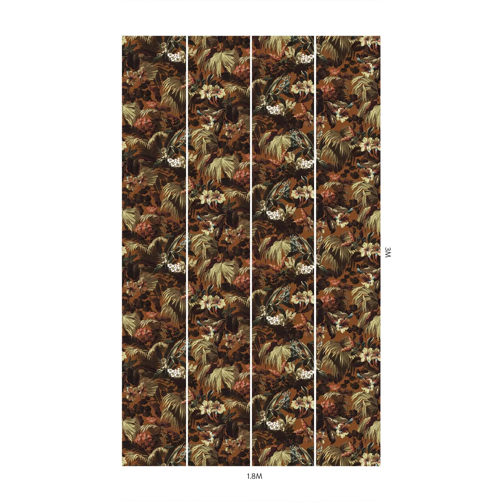 House of Hackney Limerence Wallpaper in Tobacco House of Hackney Limerence wallpaper in Tobacco, foliage and scenic vignettes in tobacco