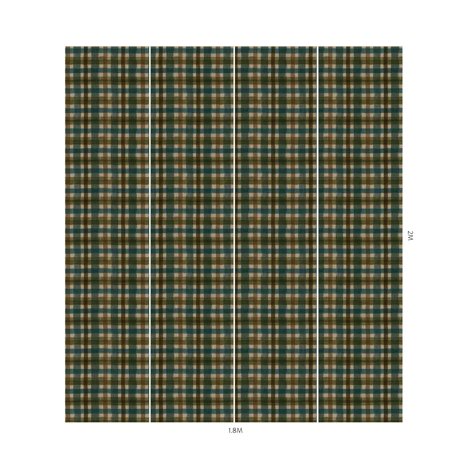 House of Hackney London Fields Check Wallpaper in Cerulean House of Hackney London Fields Check wallpaper in Cerulean, the London Fields Check design in cerulean