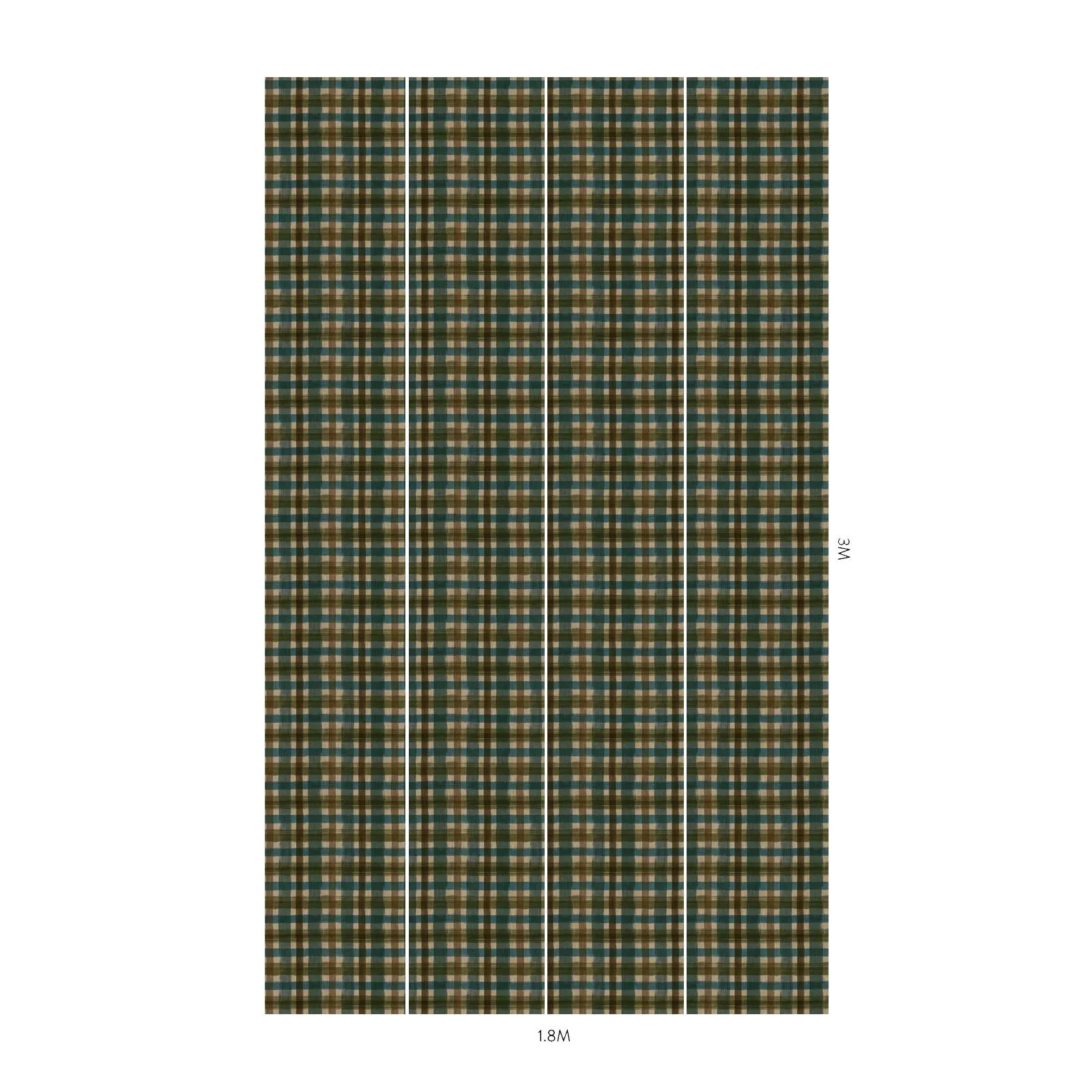 House of Hackney London Fields Check Wallpaper in Cerulean House of Hackney London Fields Check wallpaper in Cerulean, the London Fields Check design in cerulean