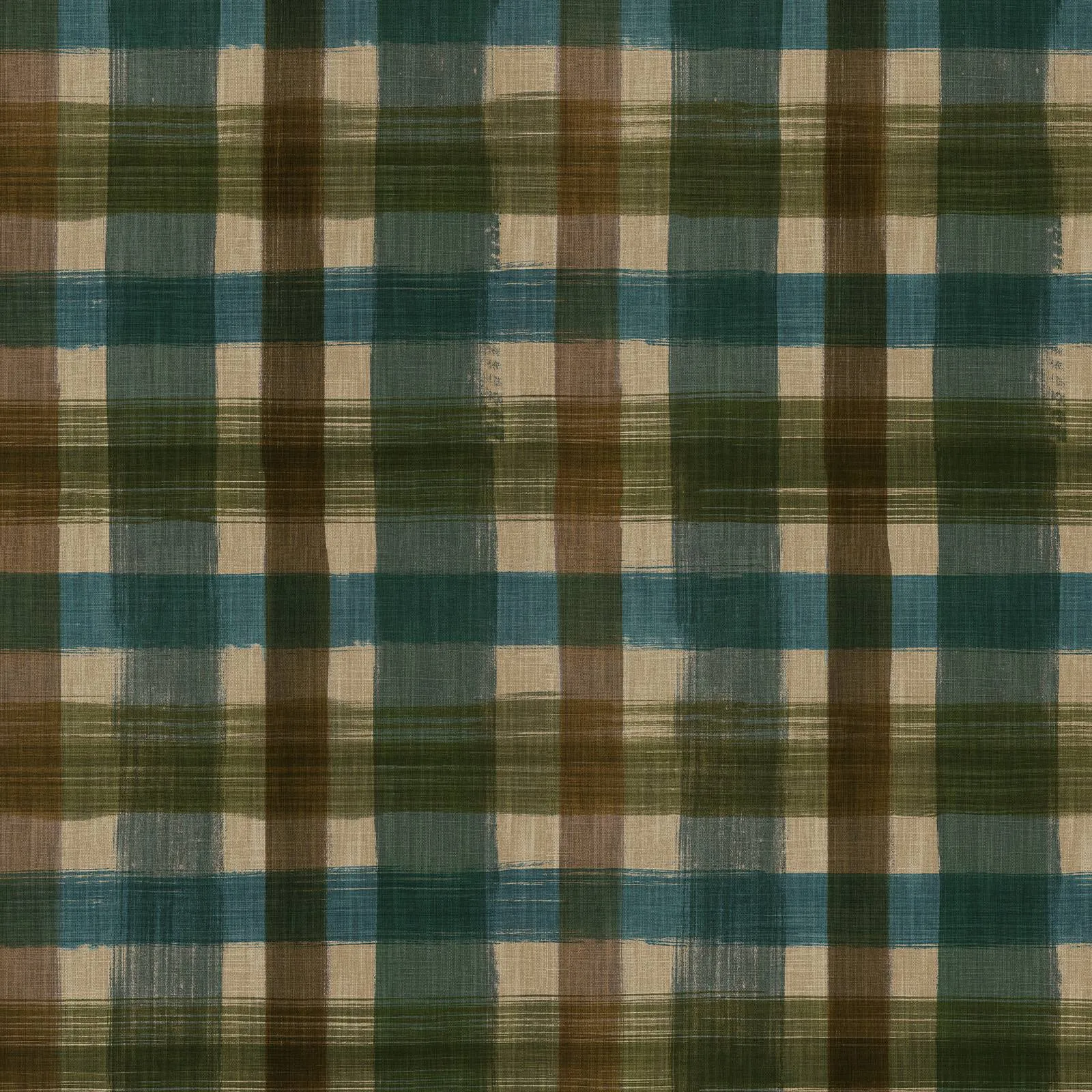 House of Hackney London Fields Check wallpaper in Cerulean, the London Fields Check design in cerulean