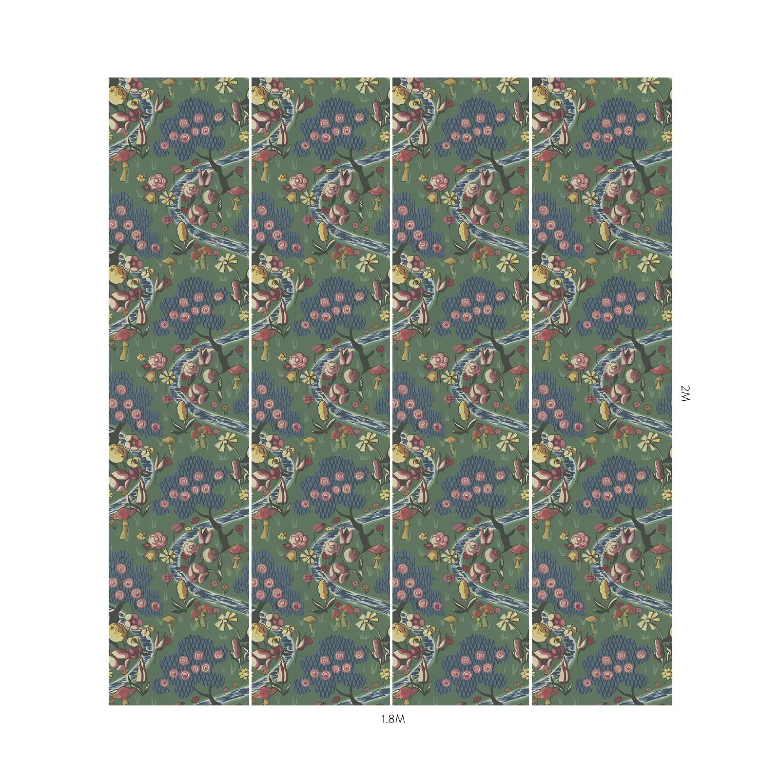 House of Hackney London Fields wallpaper in Nephrite, the London Fields design in nephrite