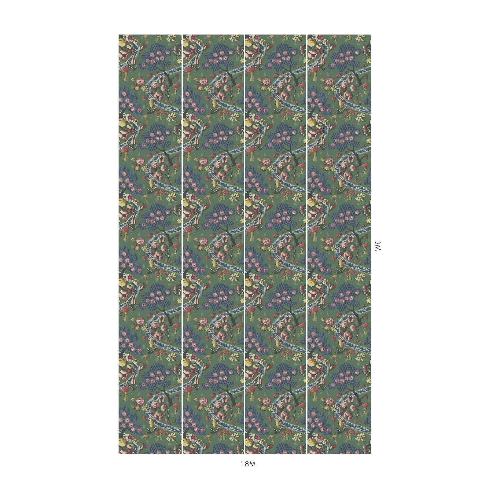 House of Hackney London Fields wallpaper in Nephrite, the London Fields design in nephrite