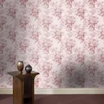 House of Hackney London Rose wallpaper in Blush, blooms and foliage in blush