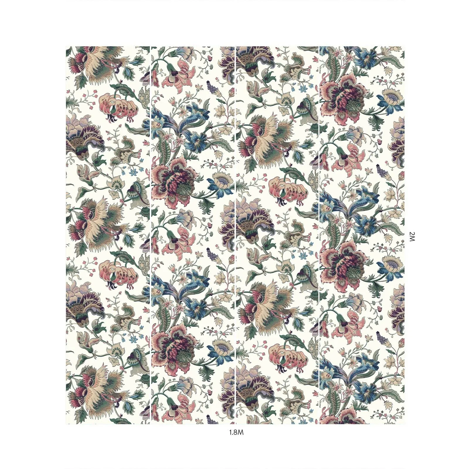 House of Hackney Majorelle Wallpaper in Ecru House of Hackney Majorelle wallpaper in Ecru, blooms and foliage in ecru