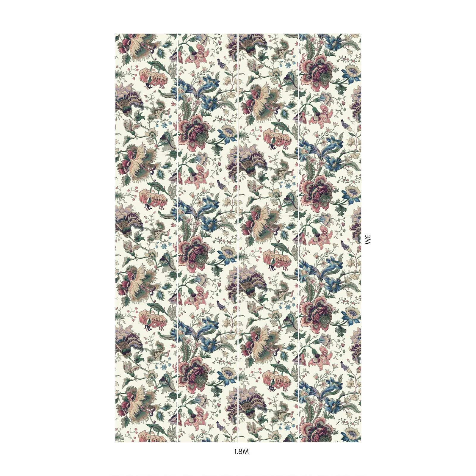 House of Hackney Majorelle Wallpaper in Ecru House of Hackney Majorelle wallpaper in Ecru, blooms and foliage in ecru