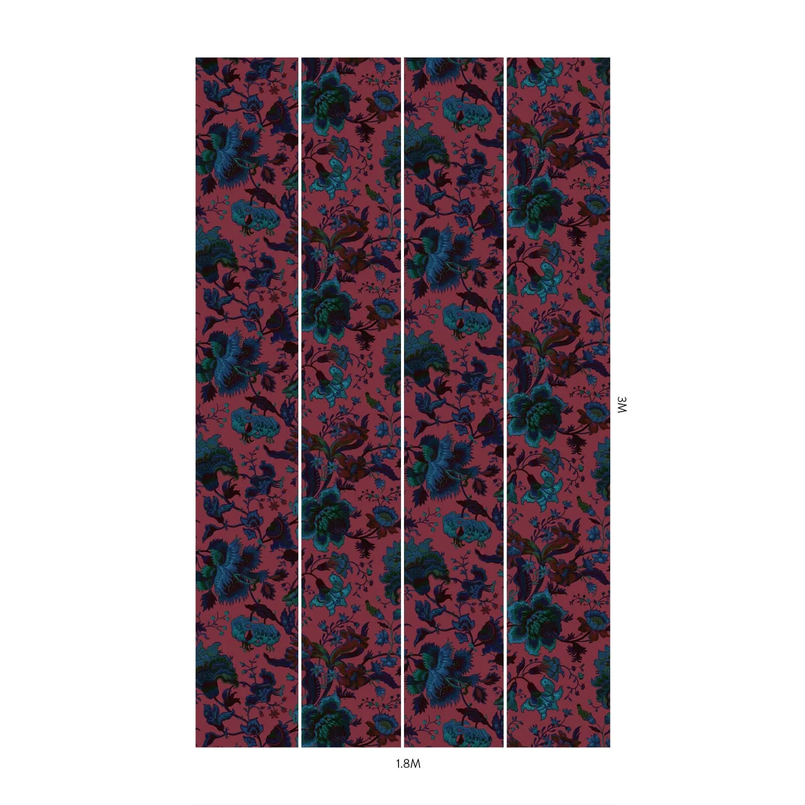 House of Hackney Majorelle Wallpaper in Viola Pink House of Hackney Majorelle wallpaper in Viola Pink, blooms and foliage in pink