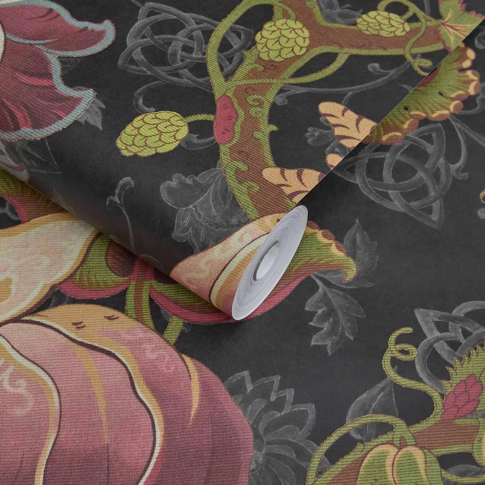 House of Hackney Meliora Wallpaper in Noir House of Hackney Meliora wallpaper in Noir, blooms and foliage in noir