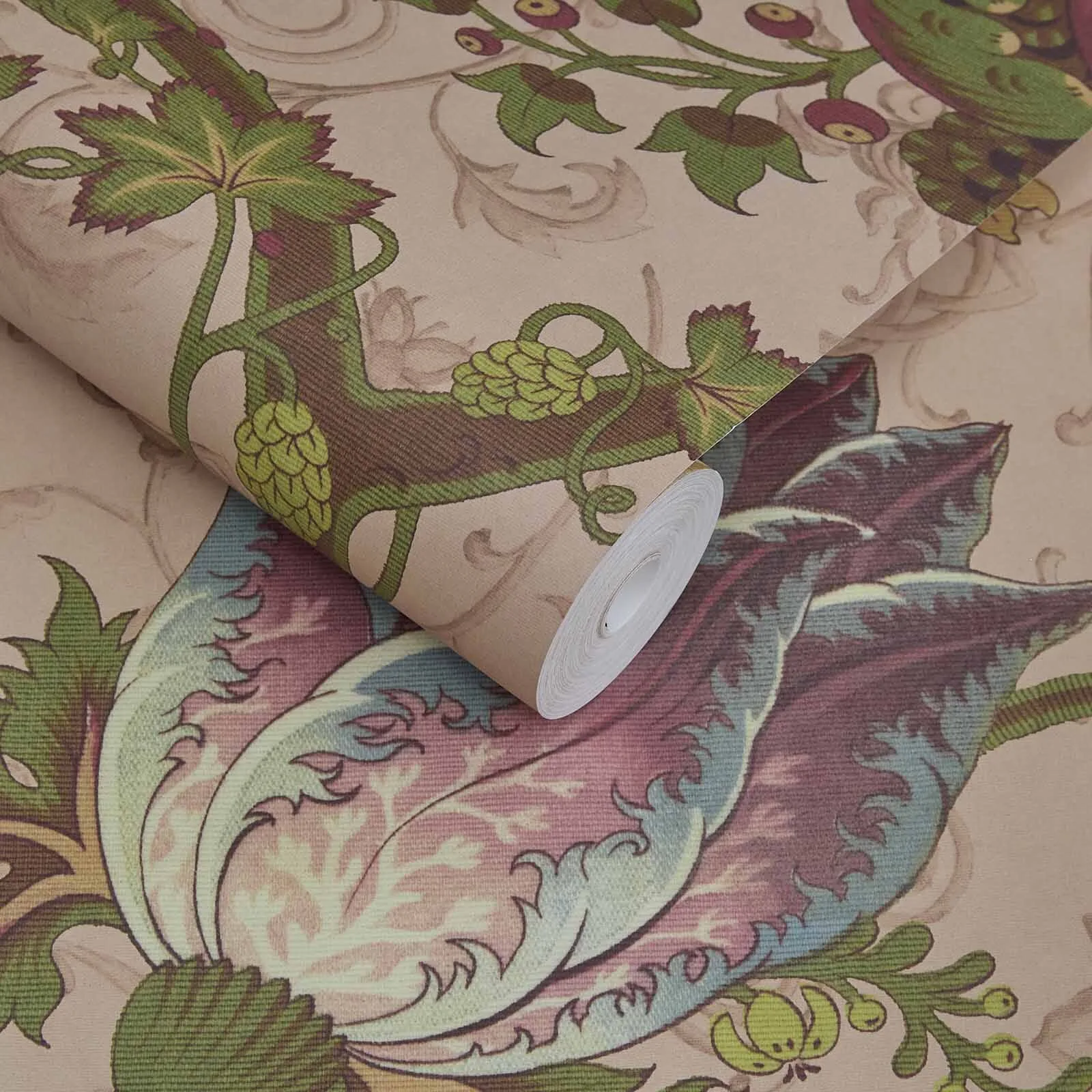 House of Hackney Meliora wallpaper in Tourmaline, blooms and foliage in tourmaline