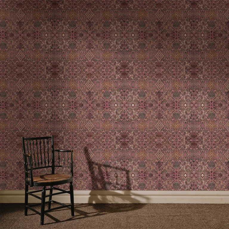 House of Hackney Mey Meh wallpaper in Blush, geometric forms in blush