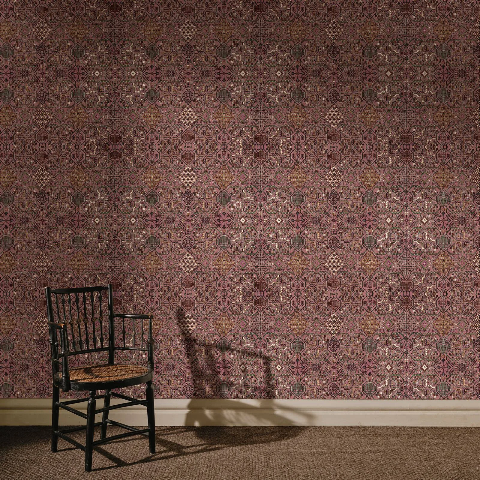 House of Hackney Mey Meh wallpaper in Blush, geometric forms in blush