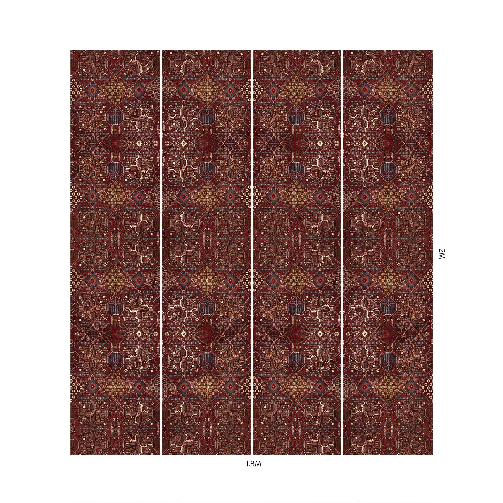 House of Hackney Mey Meh wallpaper in Sienna, geometric forms in sienna