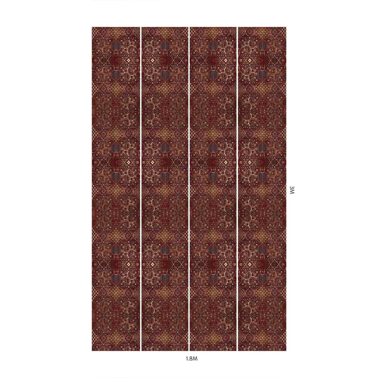 House of Hackney Mey Meh wallpaper in Sienna, geometric forms in sienna