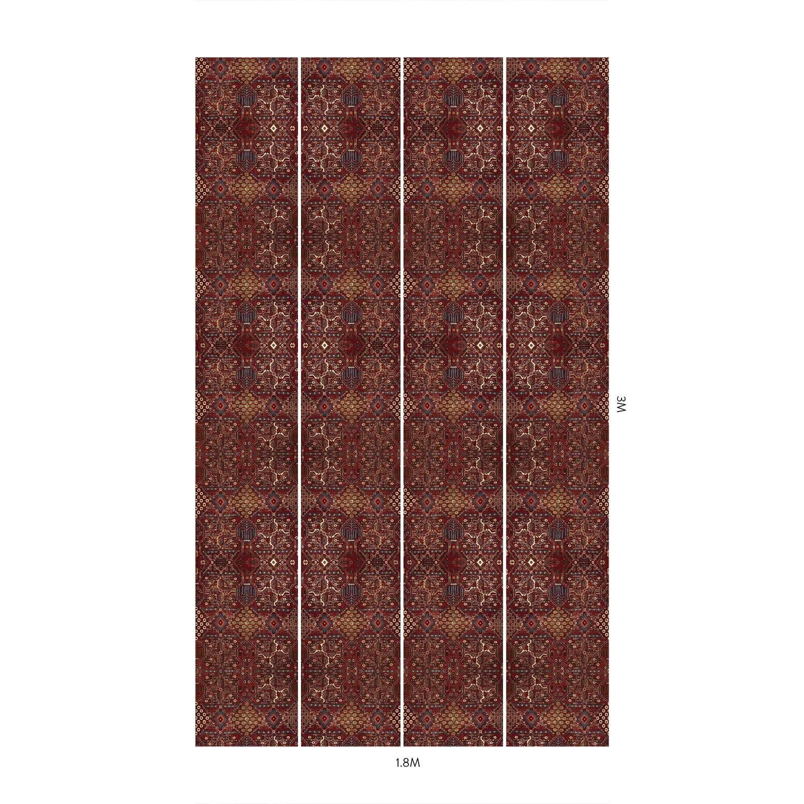 House of Hackney Mey Meh wallpaper in Sienna, geometric forms in sienna