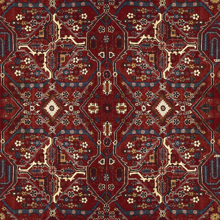 House of Hackney Mey Meh wallpaper in Sienna, geometric forms in sienna