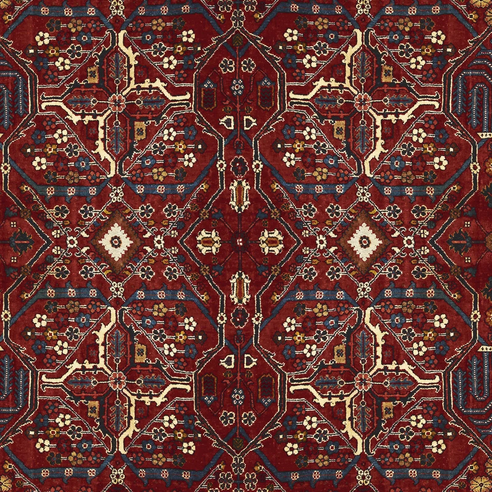 House of Hackney Mey Meh wallpaper in Sienna, geometric forms in sienna
