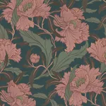 House of Hackney Minerva Wallpaper in Apatite House of Hackney Minerva wallpaper in Apatite, blooms and foliage in apatite