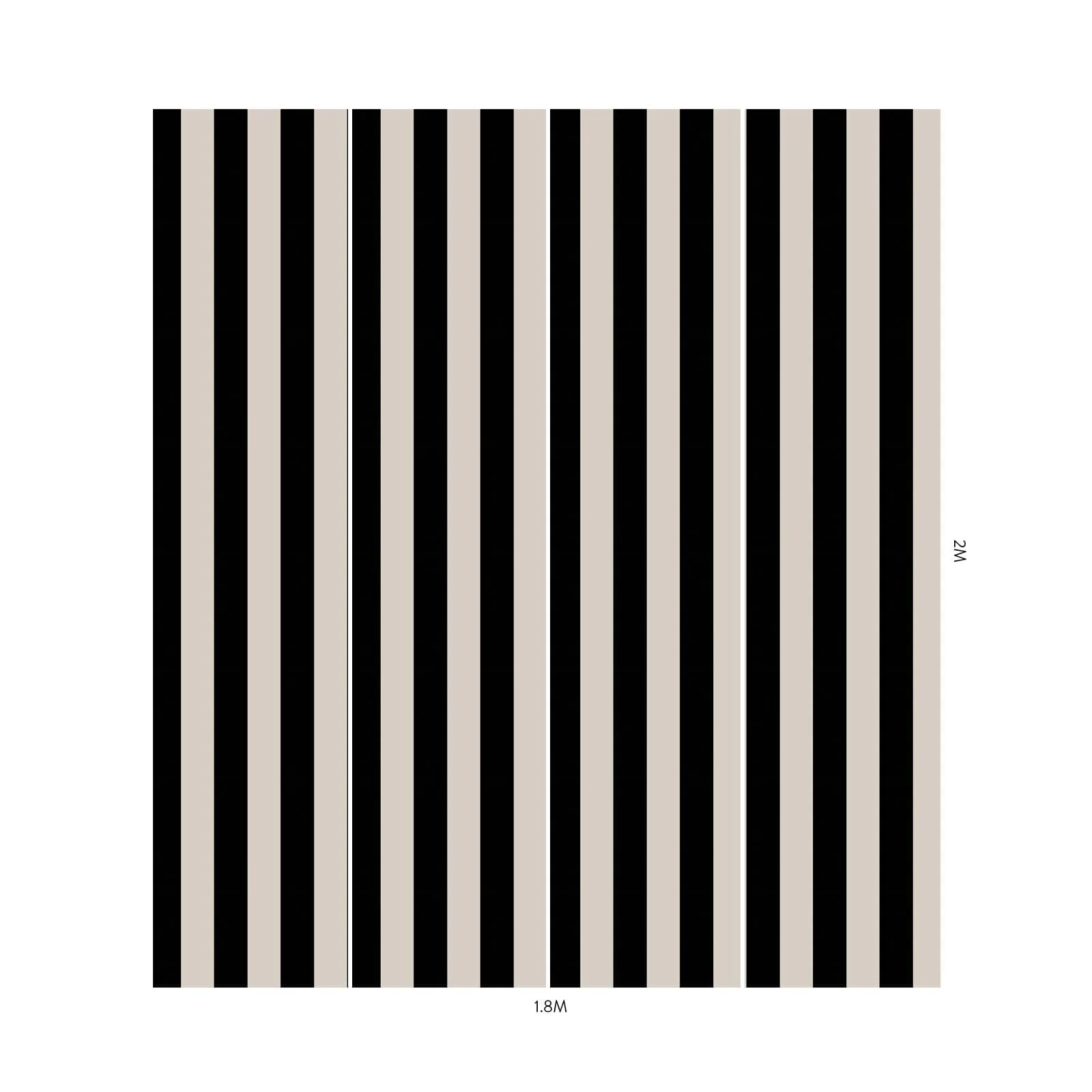 House of Hackney Mono Stripe Wallpaper in Off-black / Oyster House of Hackney Mono Stripe wallpaper in Off-black / Oyster, stripes and geometric forms in black