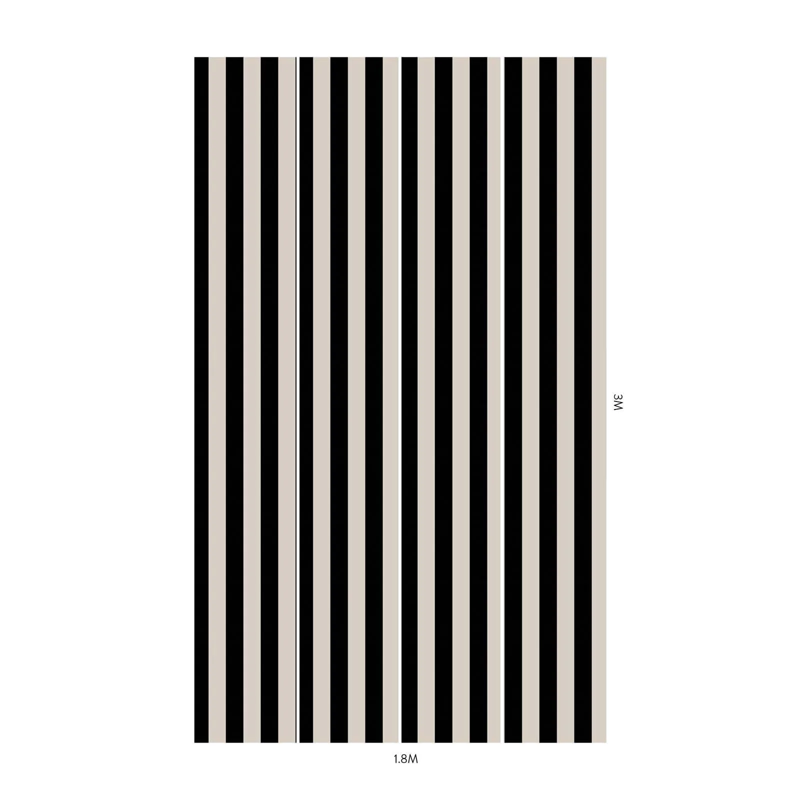 House of Hackney Mono Stripe Wallpaper in Off-black / Oyster House of Hackney Mono Stripe wallpaper in Off-black / Oyster, stripes and geometric forms in black