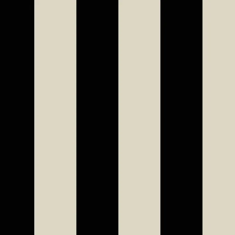 House of Hackney Mono Stripe wallpaper in Off-black / Oyster, stripes and geometric forms in black