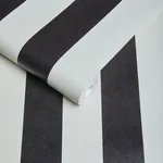 House of Hackney Mono Stripe Wallpaper in Off-black / Oyster House of Hackney Mono Stripe wallpaper in Off-black / Oyster, stripes and geometric forms in black