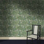 House of Hackney Moon Garden Magna wallpaper in Tourmaline, foliage and trees in tourmaline