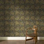 House of Hackney Moon Garden Wallpaper in Midnight House of Hackney Moon Garden wallpaper in Midnight, foliage and geometric forms in midnight