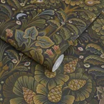 House of Hackney Moon Garden Wallpaper in Midnight House of Hackney Moon Garden wallpaper in Midnight, foliage and geometric forms in midnight