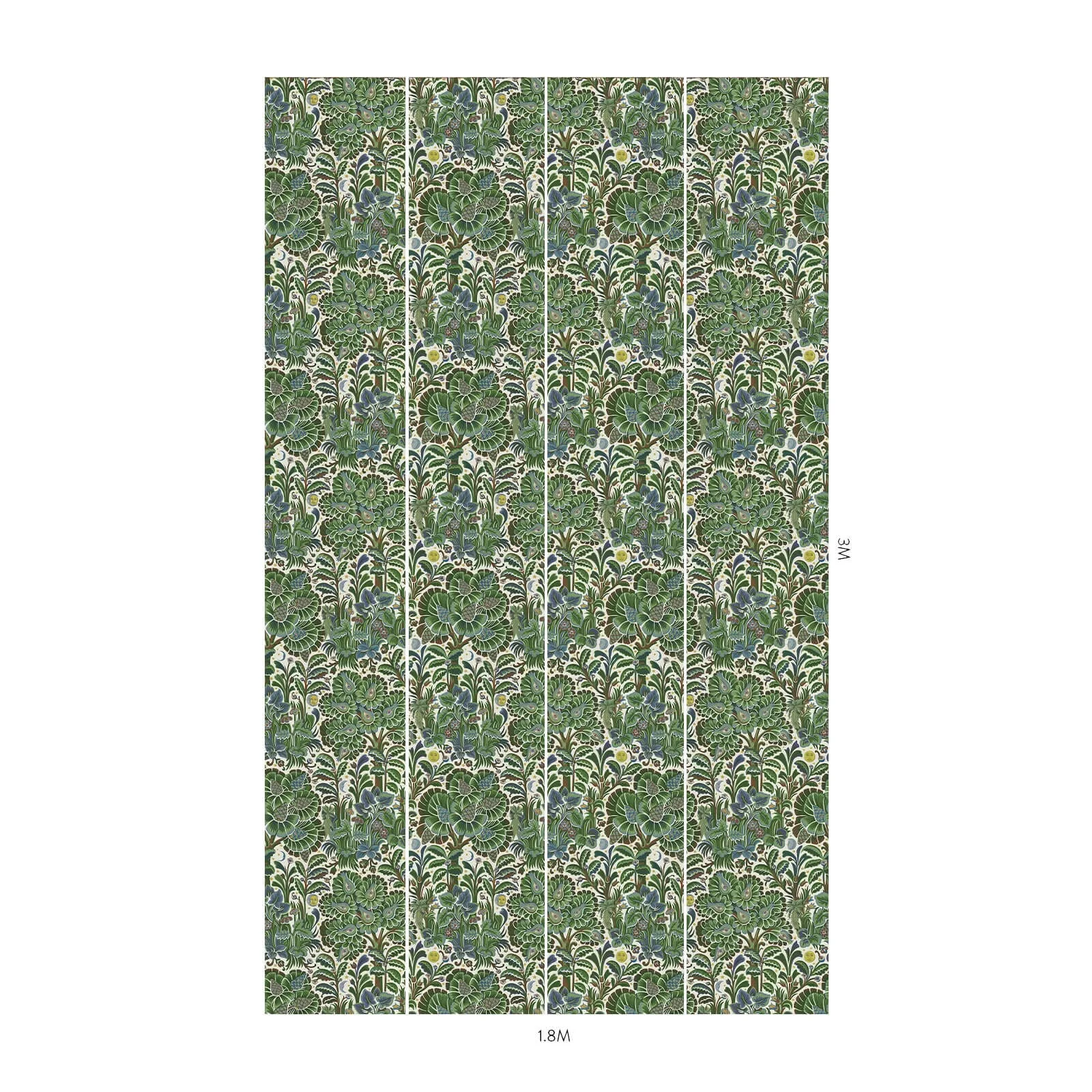 House of Hackney Moon Garden Wallpaper in Verde House of Hackney Moon Garden wallpaper in Verde, foliage and trees in verde