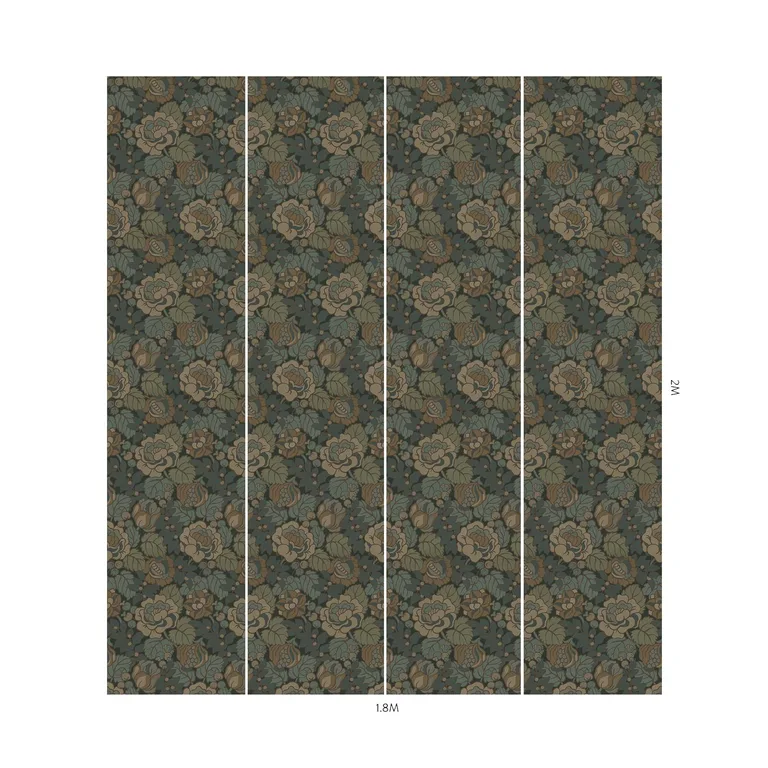 House of Hackney Navarino wallpaper in Apatite, the Navarino design in apatite