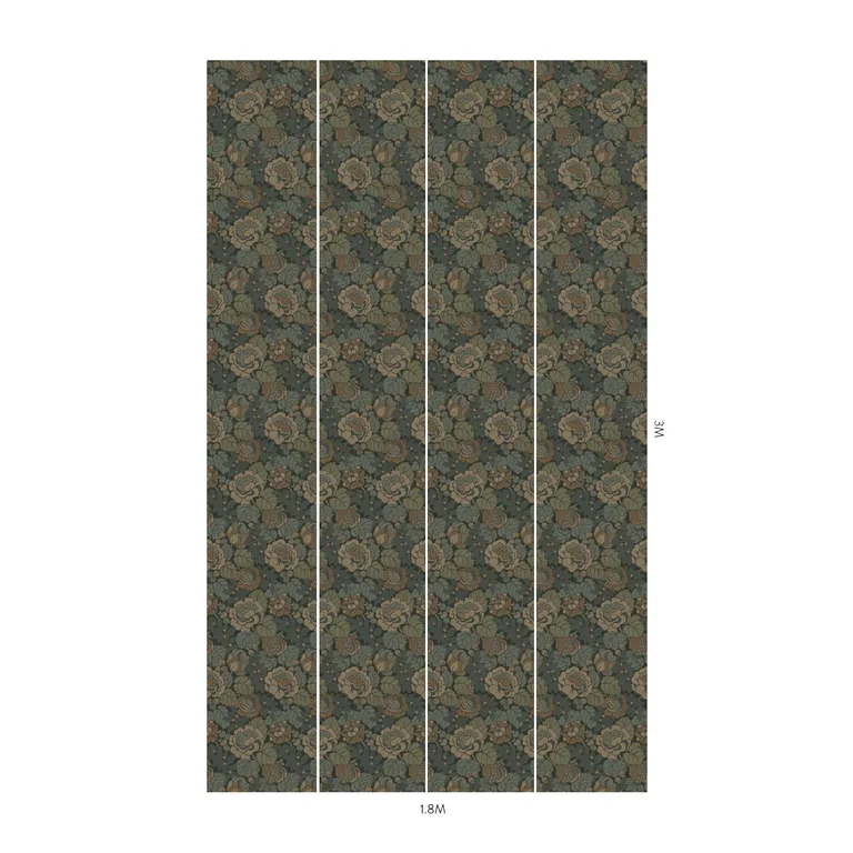 House of Hackney Navarino wallpaper in Apatite, the Navarino design in apatite