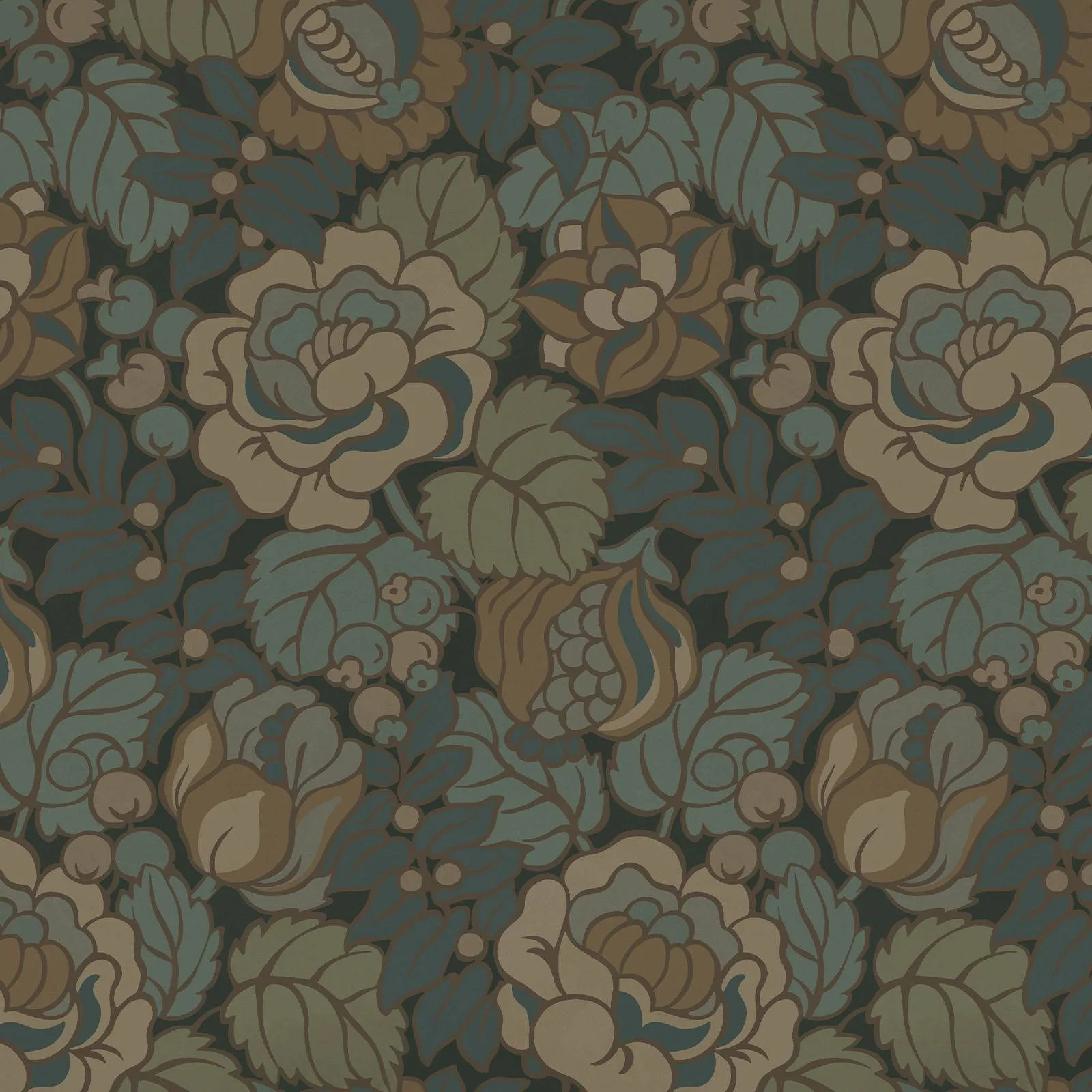 House of Hackney Navarino wallpaper in Apatite, the Navarino design in apatite