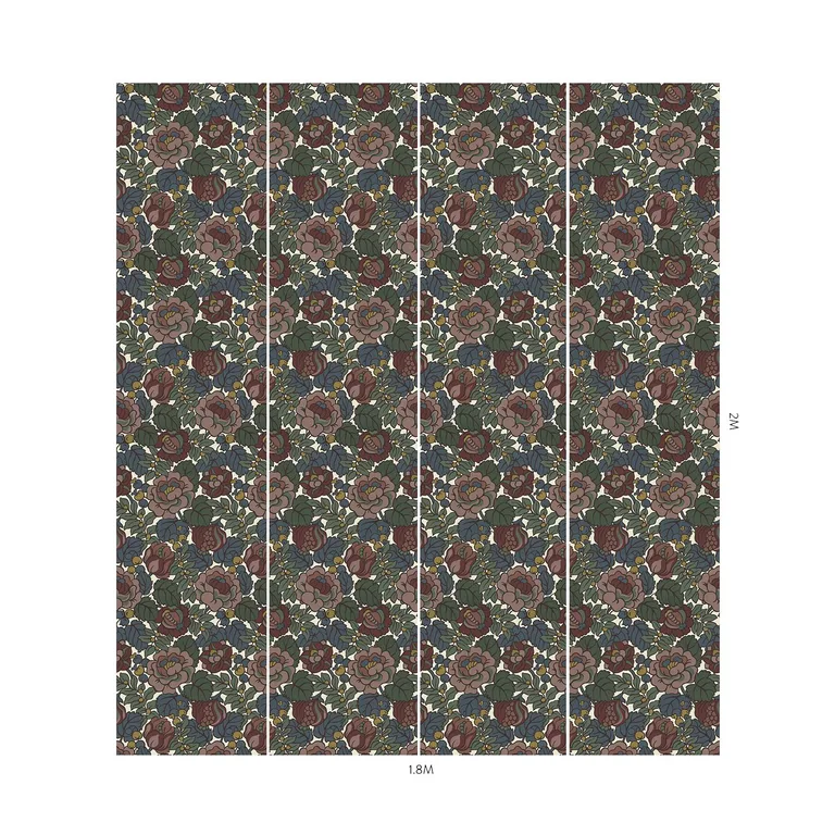 House of Hackney Navarino wallpaper in Carnelian, the Navarino design in carnelian
