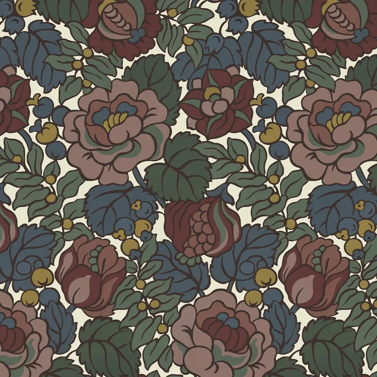 House of Hackney Navarino wallpaper in Carnelian, the Navarino design in carnelian