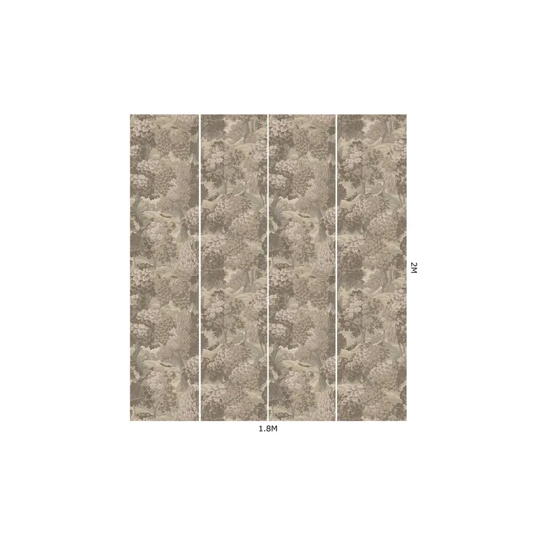 House of Hackney Nemor wallpaper in Clay, foliage and trees in clay