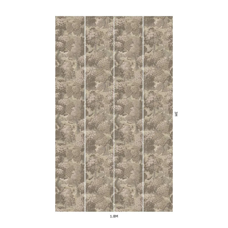 House of Hackney Nemor wallpaper in Clay, foliage and trees in clay