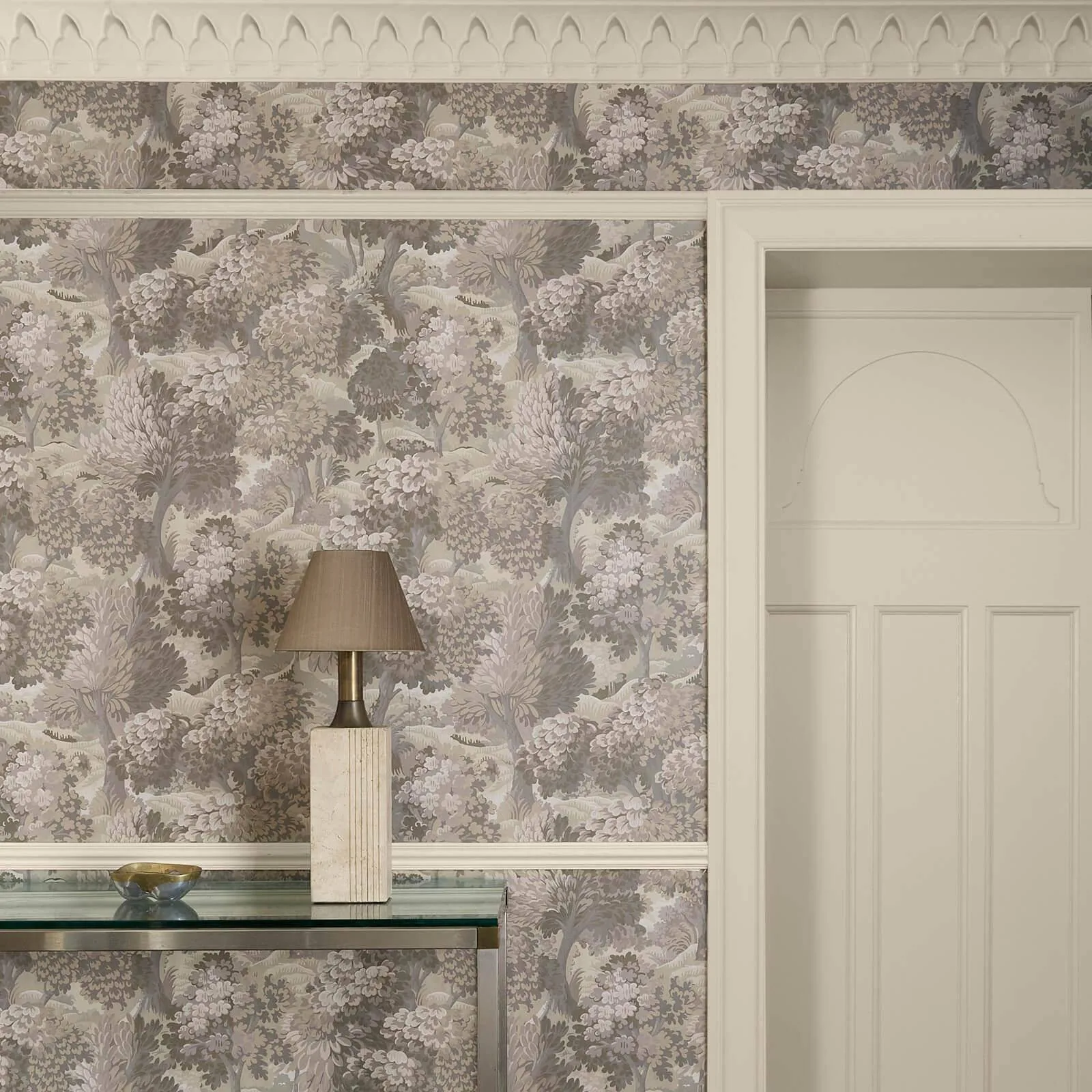 House of Hackney Nemor wallpaper in Clay, foliage and trees in clay
