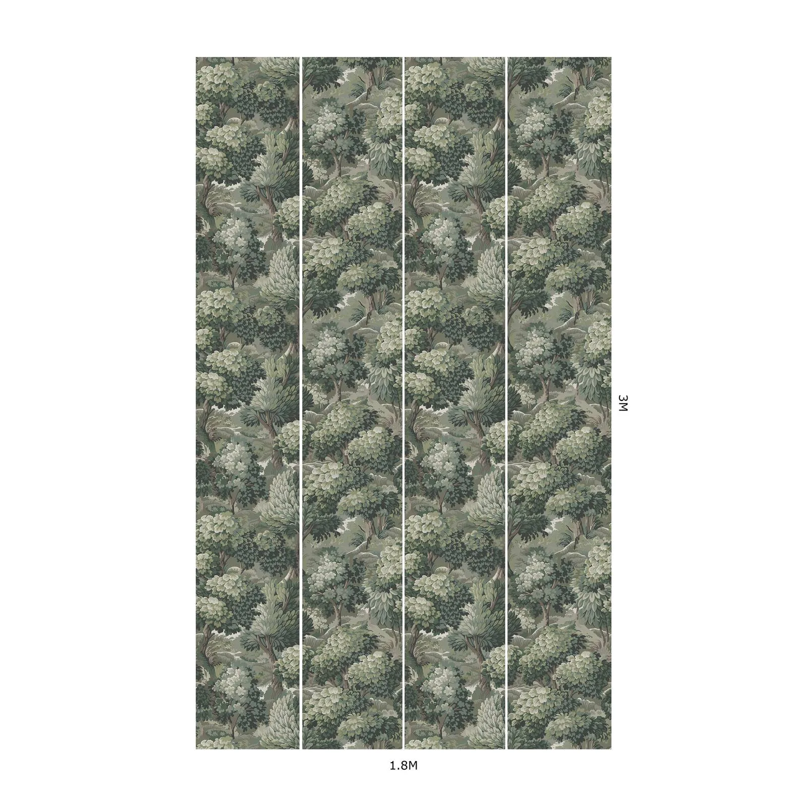 House of Hackney Nemor Wallpaper in Verde House of Hackney Nemor wallpaper in Verde, foliage and trees in verde