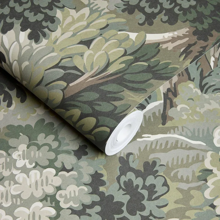House of Hackney Nemor wallpaper in Verde, foliage and trees in verde