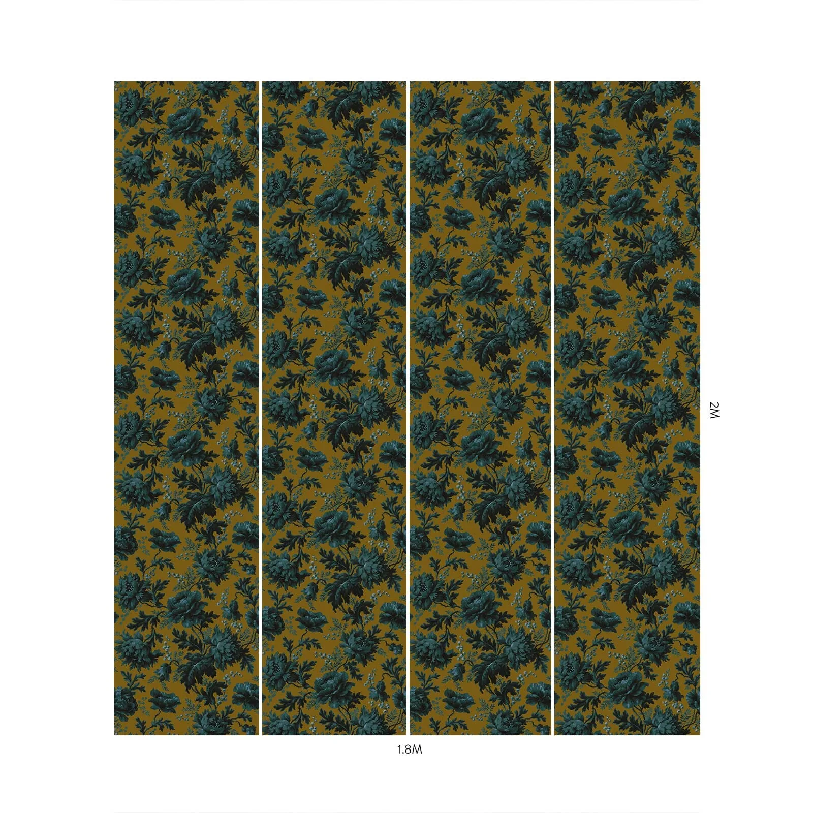 House of Hackney Opia Wallpaper in Bronze House of Hackney Opia wallpaper in Bronze, blooms and foliage in bronze