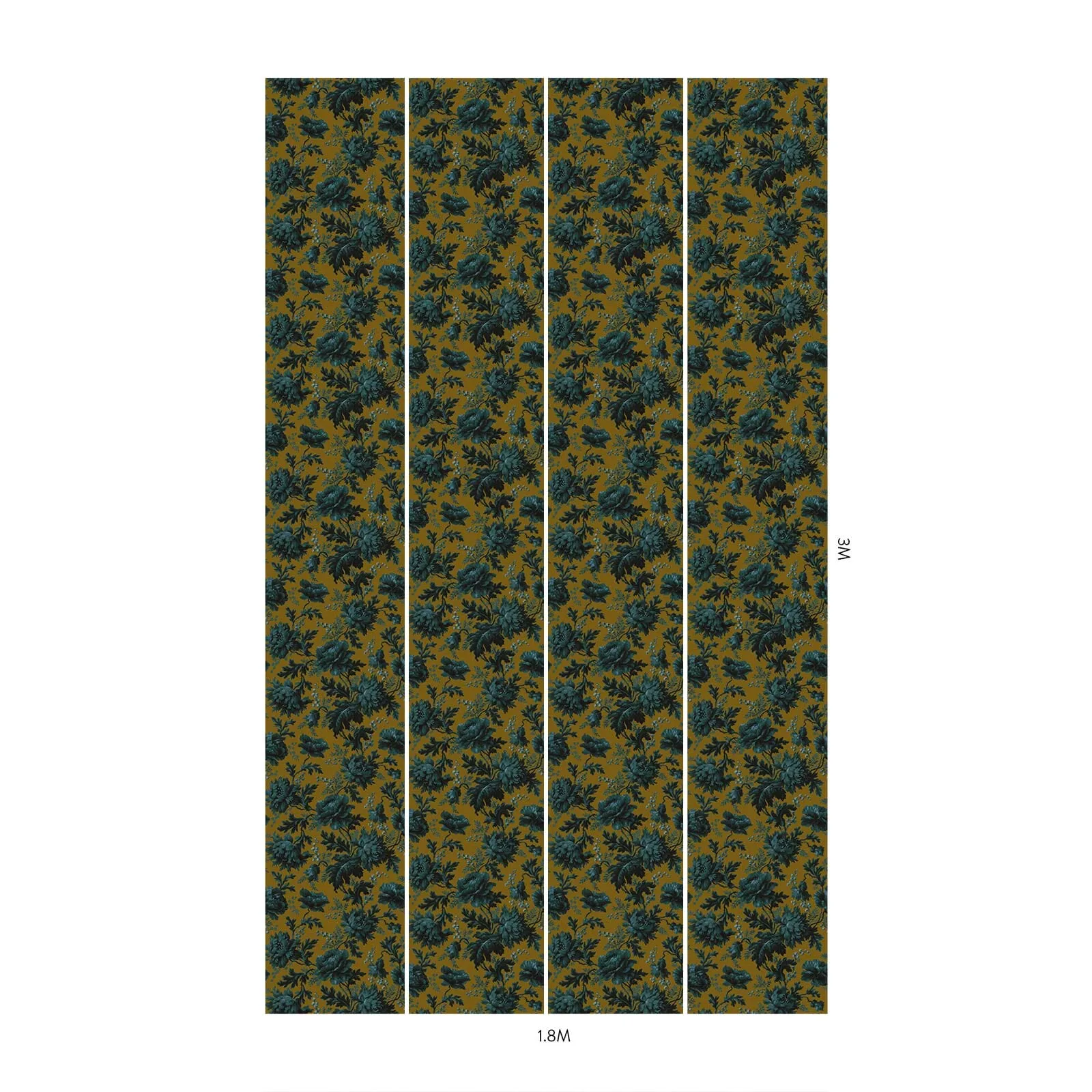 House of Hackney Opia Wallpaper in Bronze House of Hackney Opia wallpaper in Bronze, blooms and foliage in bronze