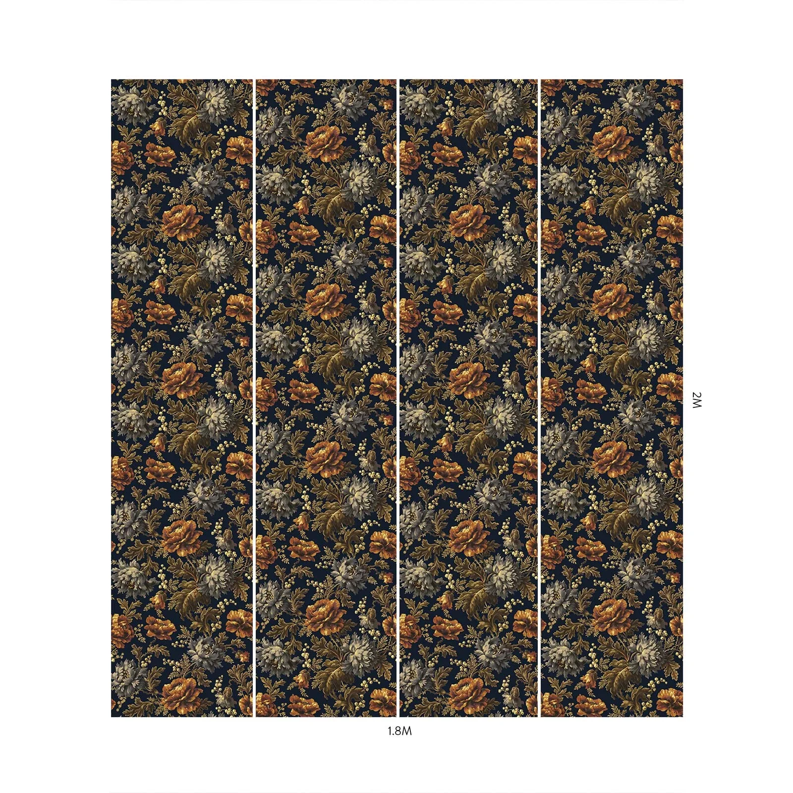 House of Hackney Opia Wallpaper in Midnight House of Hackney Opia wallpaper in Midnight, blooms and foliage in midnight