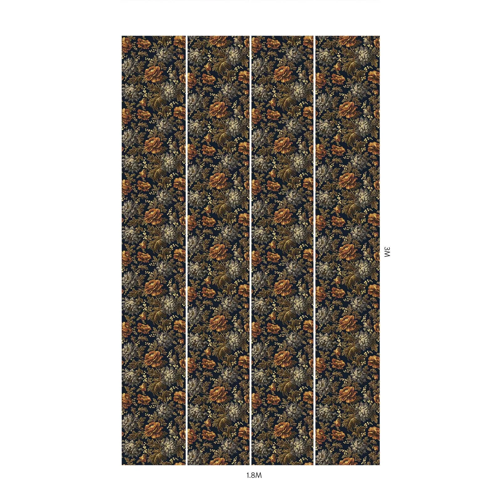House of Hackney Opia Wallpaper in Midnight House of Hackney Opia wallpaper in Midnight, blooms and foliage in midnight