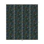 House of Hackney Opia wallpaper in Petrol, blooms and foliage in petrol