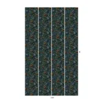 House of Hackney Opia wallpaper in Petrol, blooms and foliage in petrol