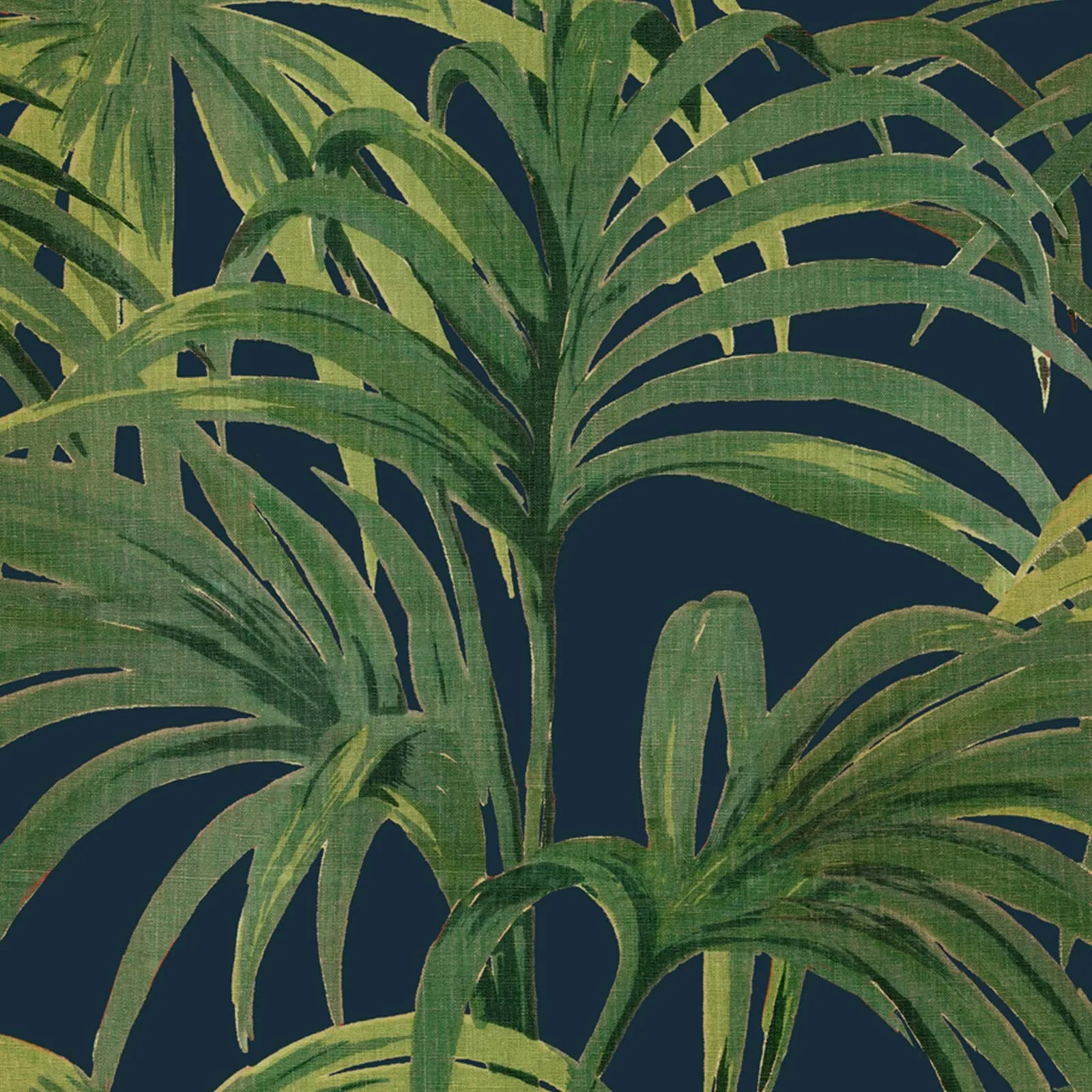 House of Hackney Palmeral Magna wallpaper in Midnight & Green, foliage and scenic vignettes in green