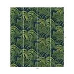 House of Hackney Palmeral Wallpaper in Midnight & Green House of Hackney Palmeral wallpaper in Midnight & Green, foliage and geometric forms in green