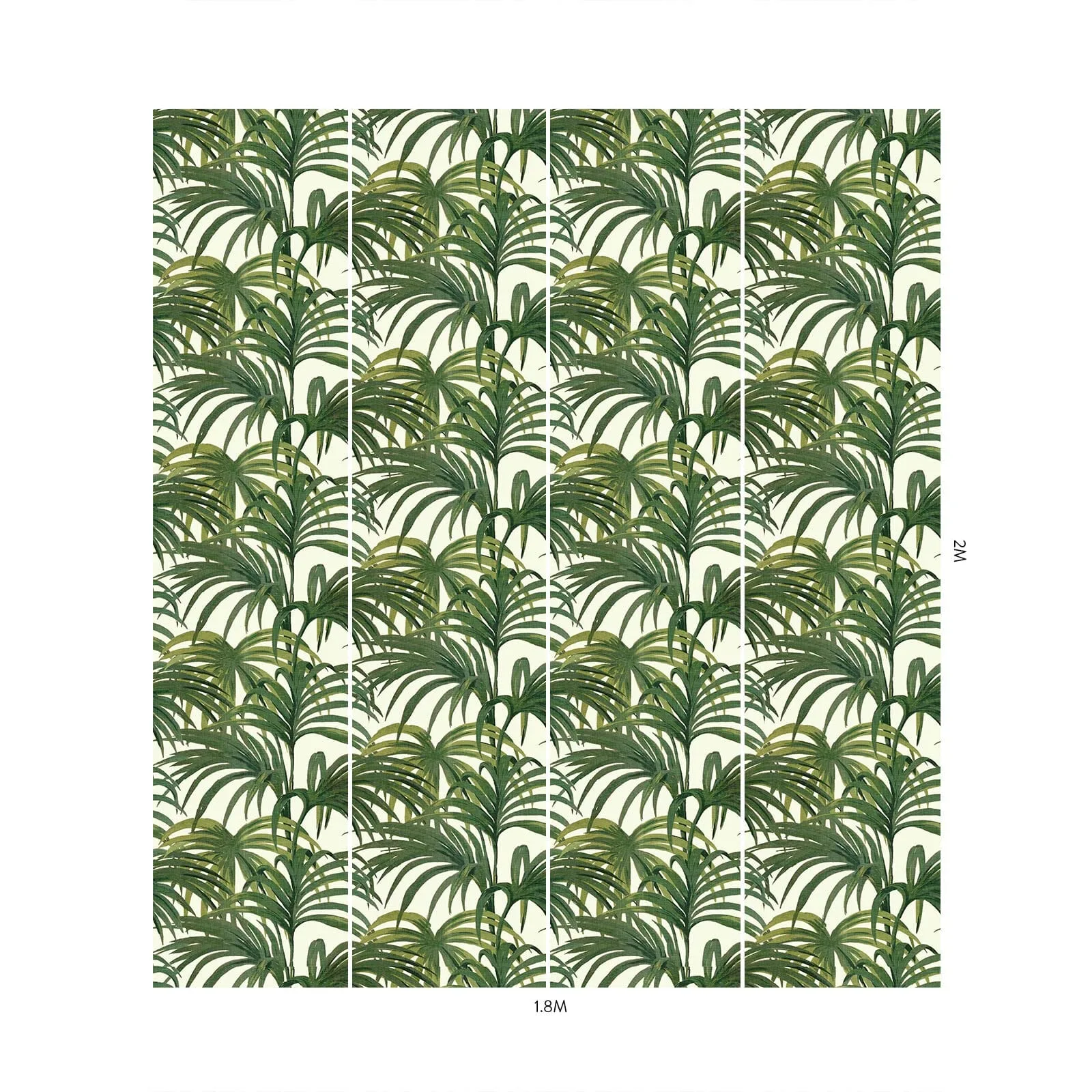 House of Hackney Palmeral Wallpaper in Off White & Green House of Hackney Palmeral wallpaper in Off White & Green, foliage and geometric forms in green