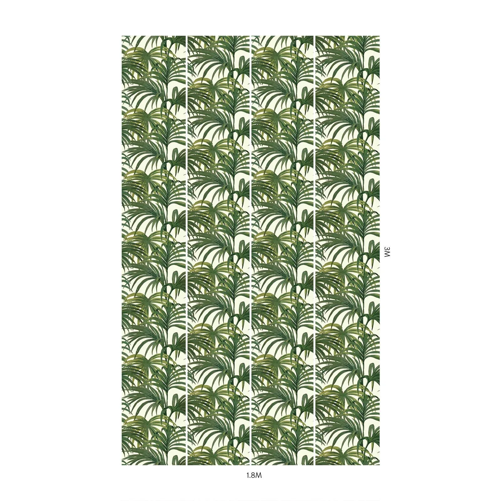 House of Hackney Palmeral Wallpaper in Off White & Green House of Hackney Palmeral wallpaper in Off White & Green, foliage and geometric forms in green