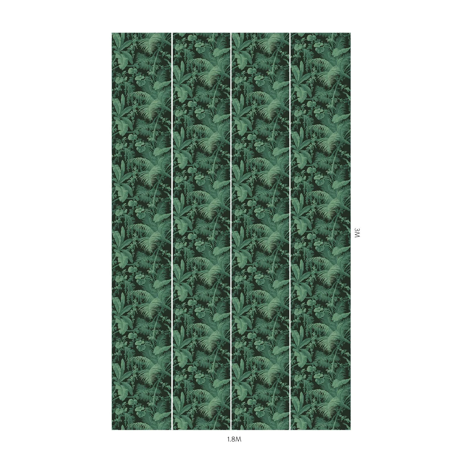 House of Hackney Pampas Wallpaper in Noir House of Hackney Pampas wallpaper in Noir, foliage in noir