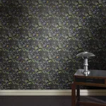 House of Hackney Papavera Wallpaper in Noir House of Hackney Papavera wallpaper in Noir, blooms and foliage in noir
